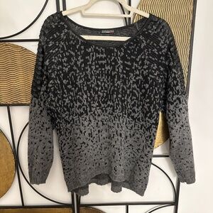 Black and grey gradient sweater